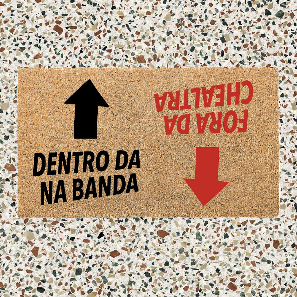 Zerbino in cocco 70x40 DENTRO DA NA BANDA FORA DA CHEALTRA
