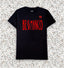 T-Shirt Nera PREMIUM BEVI MANCO con scritta Rossa
