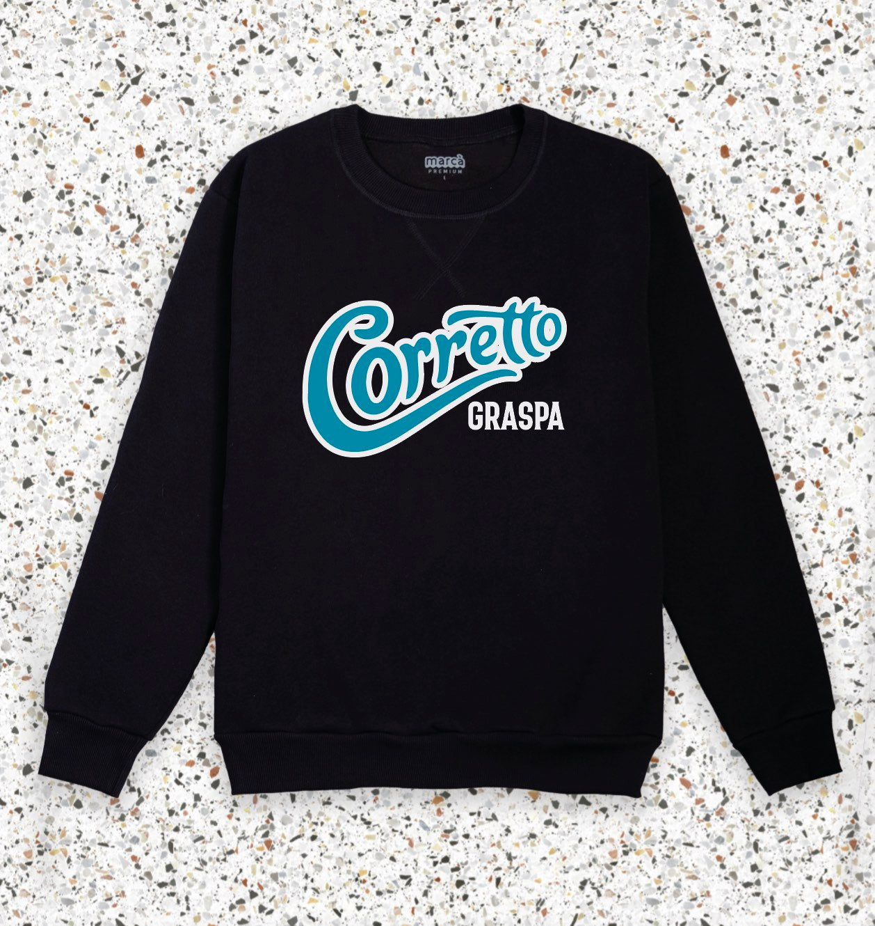 Felpa Nera Premium CORRETTO GRASPA