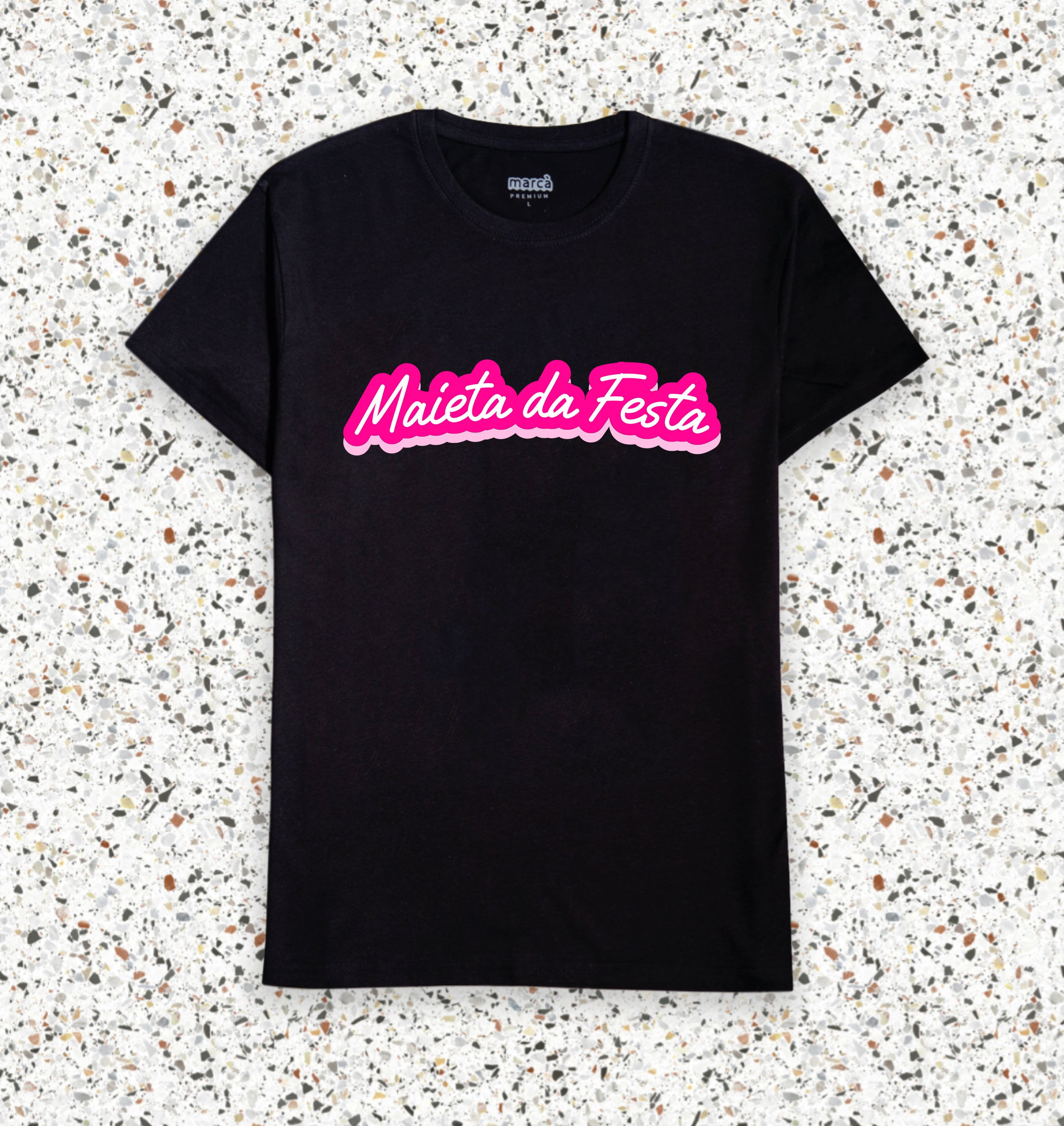 T-Shirt Nera Premium Maieta da Festa