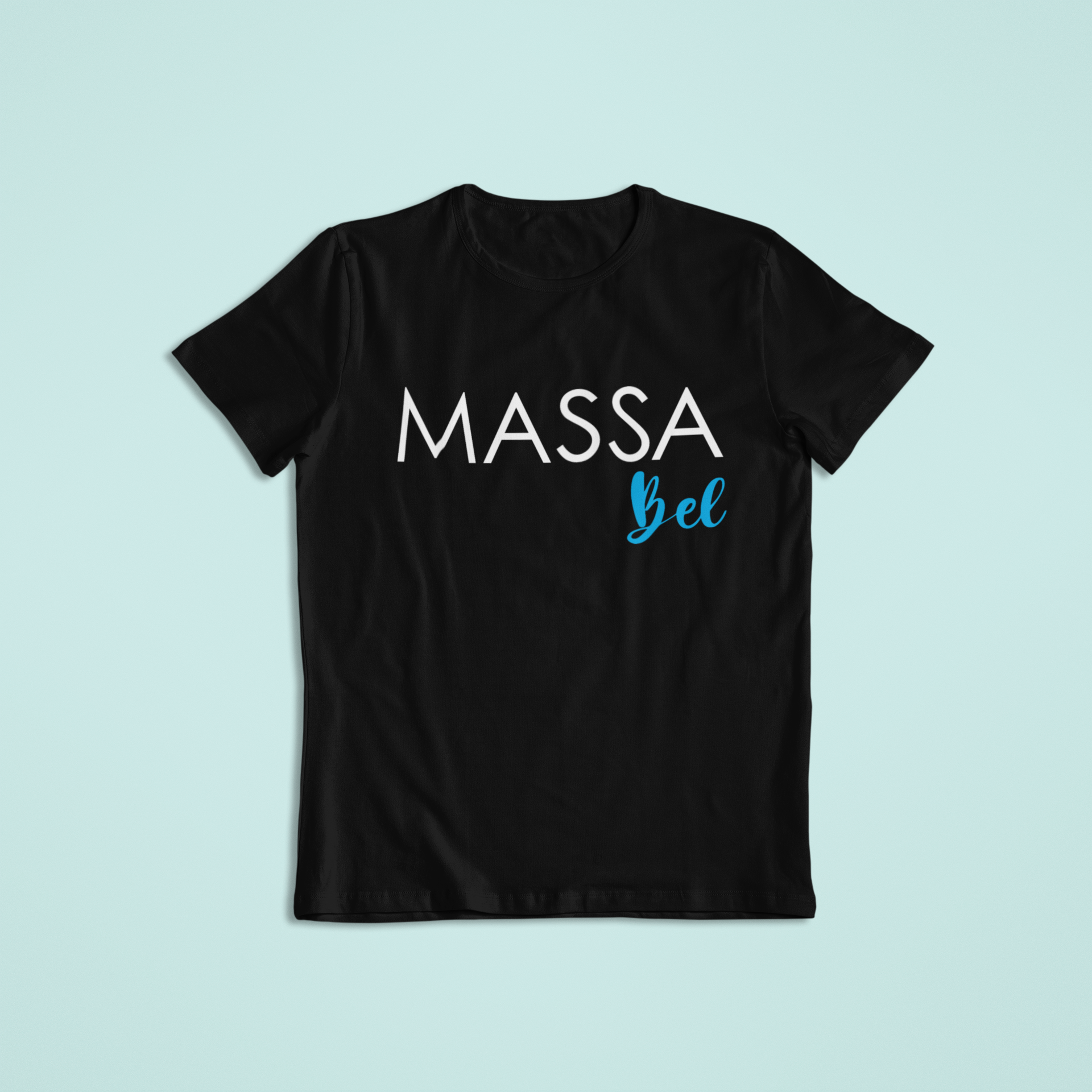 T-Shirt Nera Massa Bel Premium