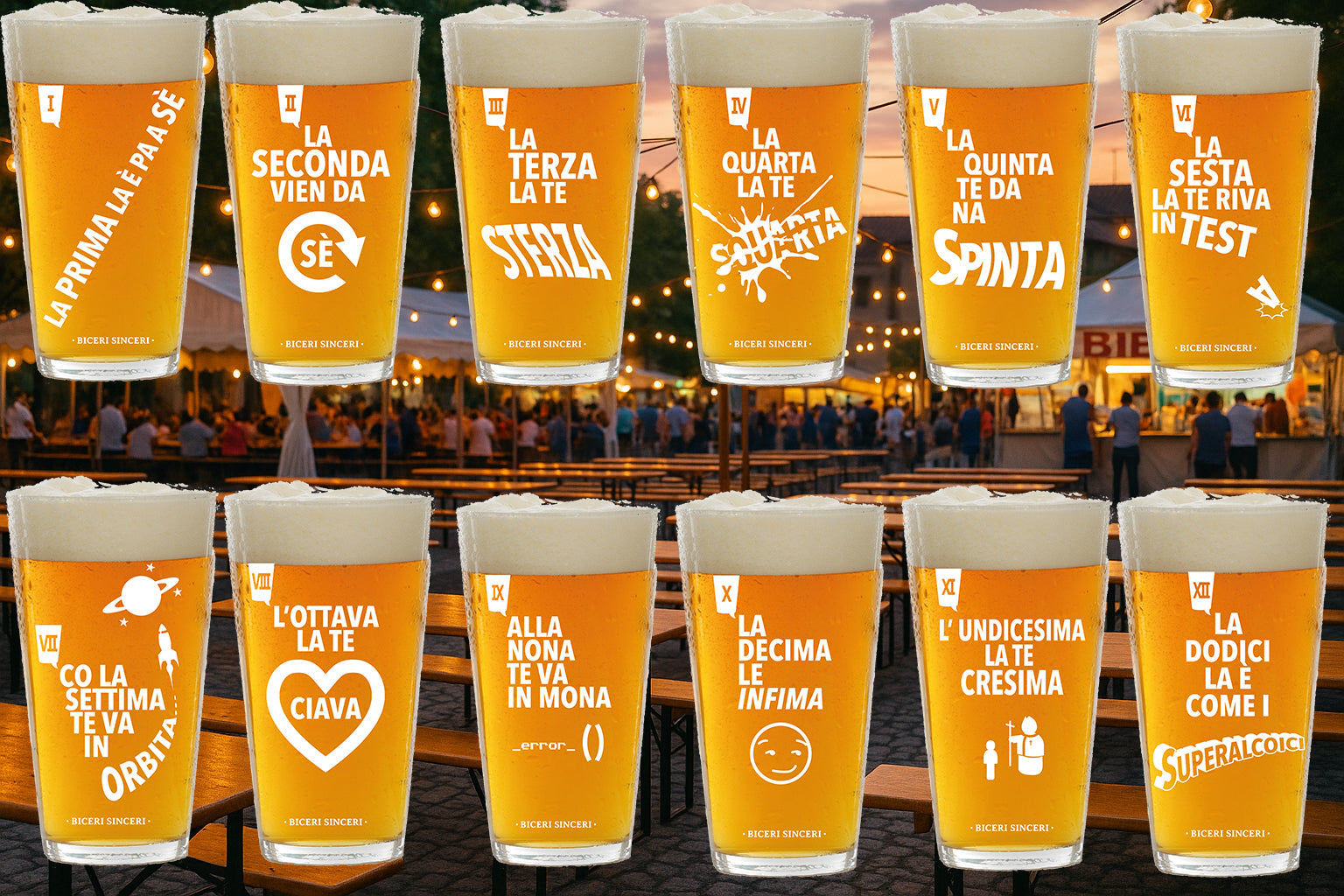 CONFEZIONE BICERI SINCERI DA BIRRA (56 CL) da n.1 a n.6 (6 PZ)