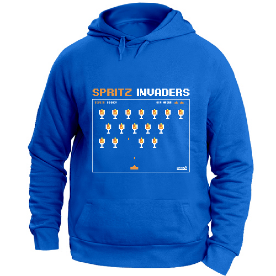 Felpa Unisex con Cappuccio Spritz Invaders