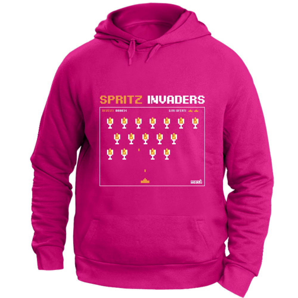 Felpa Unisex con Cappuccio Spritz Invaders