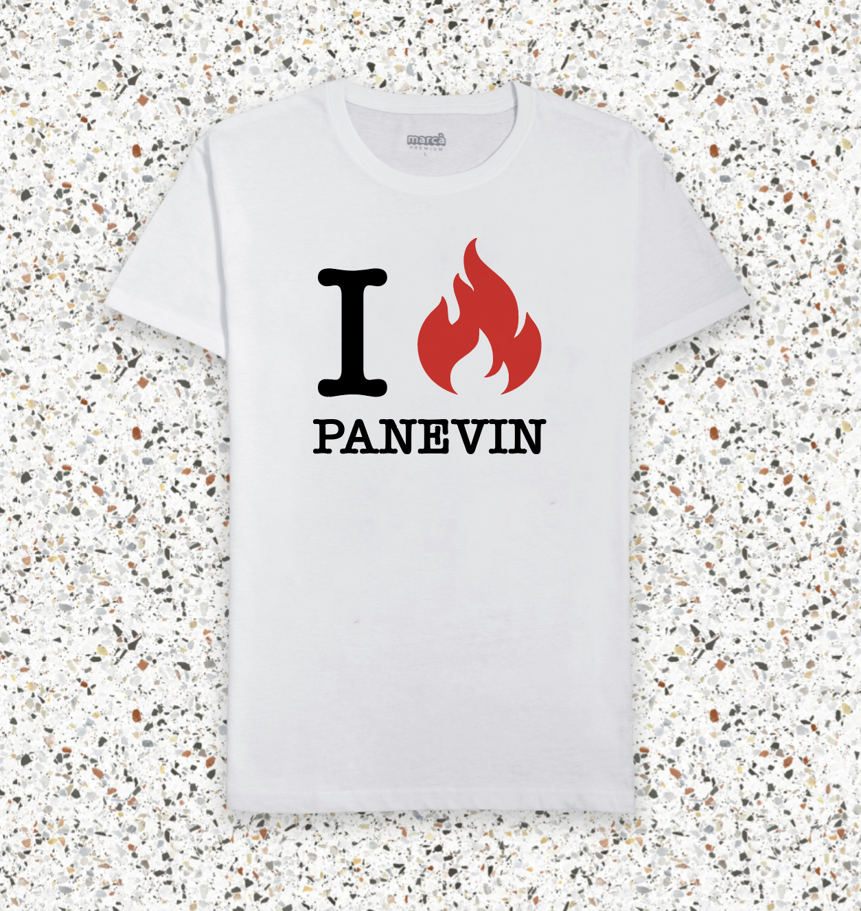 T-Shirt Bianca I Love Panevin Premium Immagine principale del prodotto