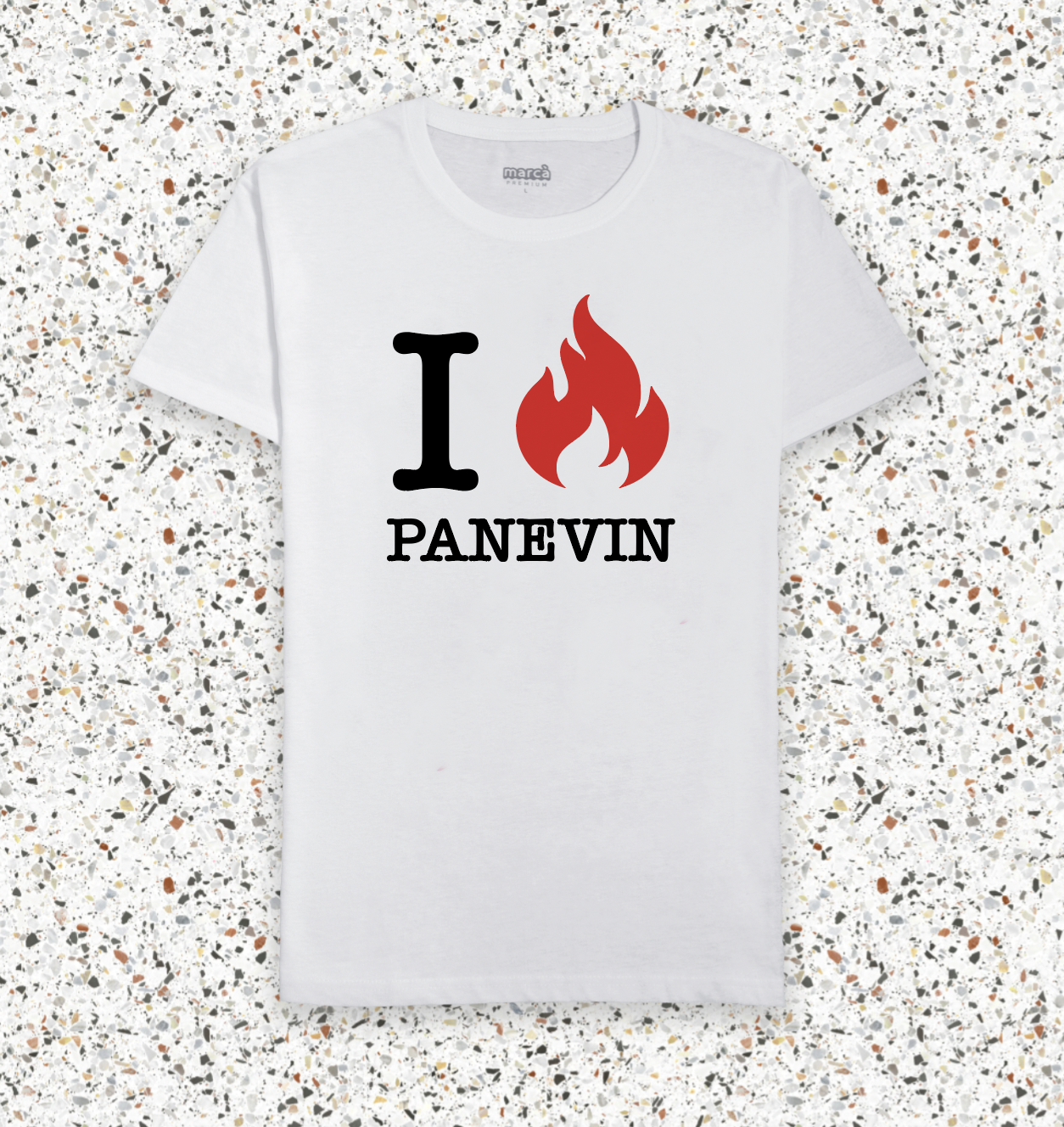T-Shirt Bianca I Love Panevin Premium