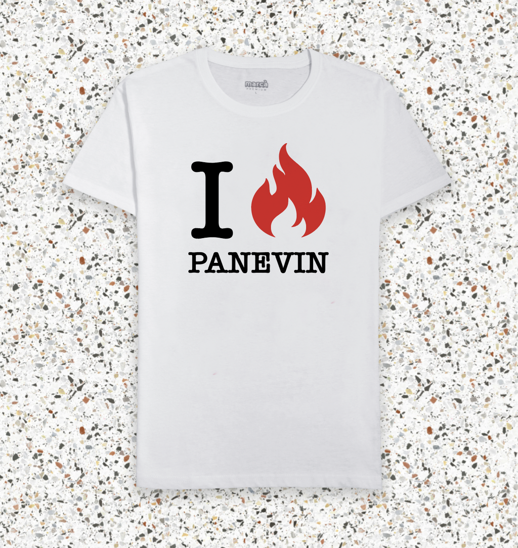 T-Shirt Bianca I Love Panevin Premium