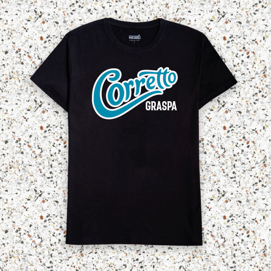 T-Shirt Nera Corretto Graspa Premium