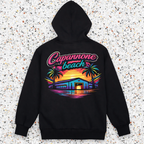 Felpa Nera con cappuccio Premium Capannone Beach