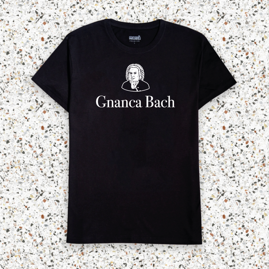 T-Shirt Nera Gnanca Bach Premium