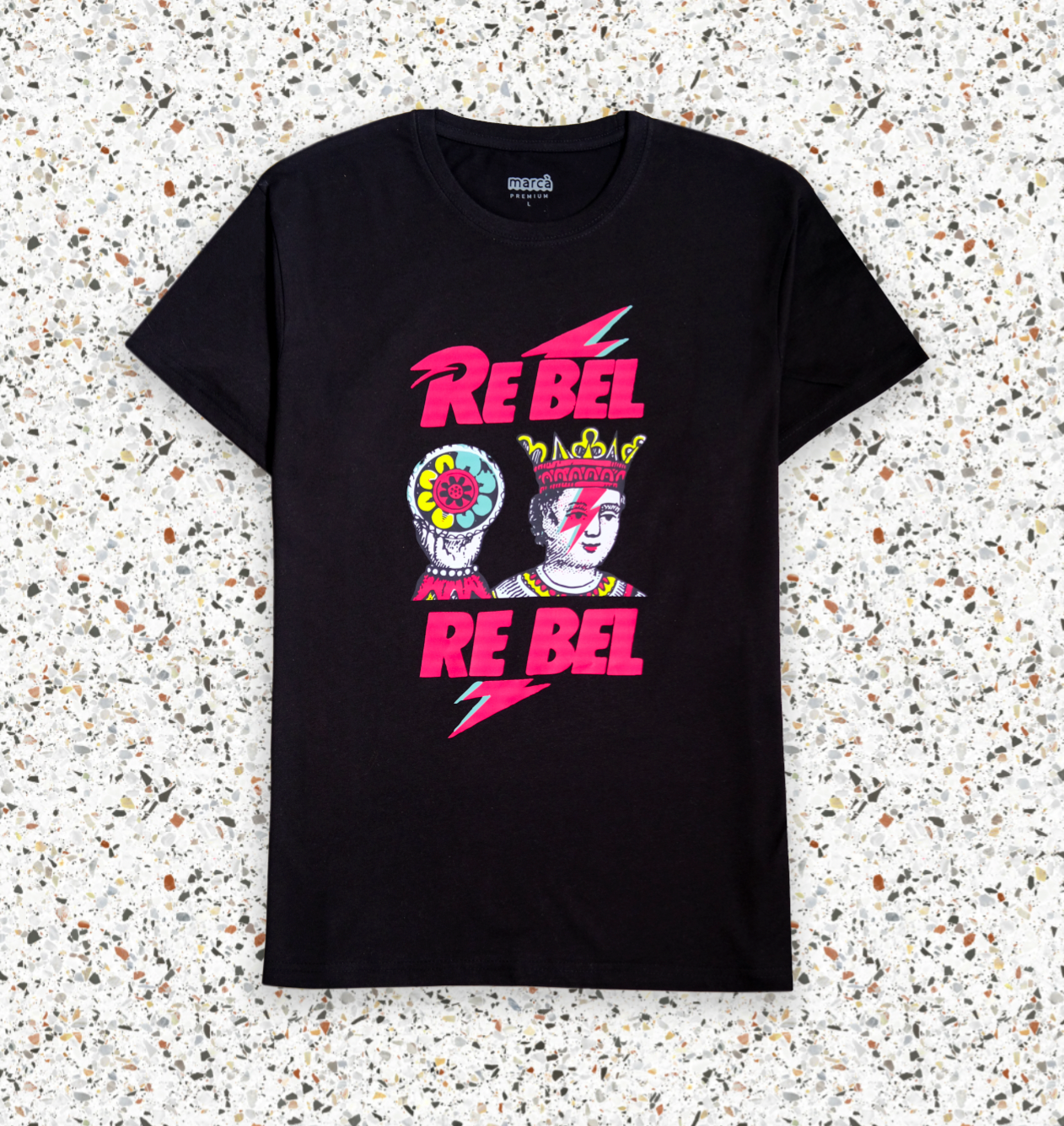 T-Shirt Nera Re Bel Premium