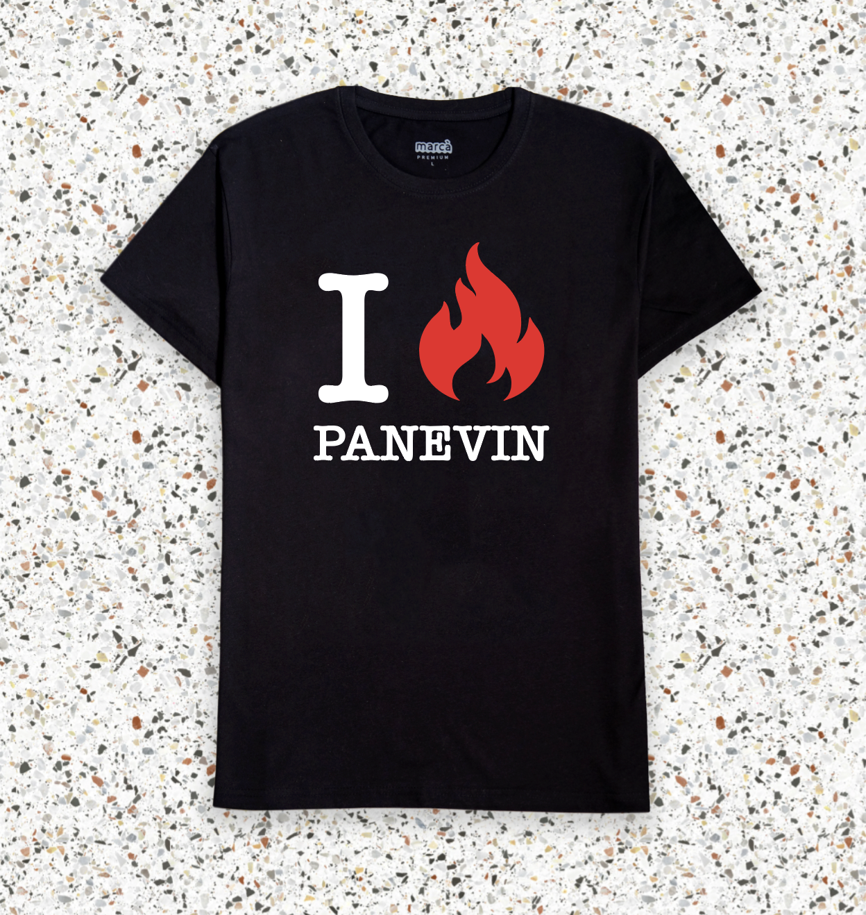 T-Shirt Nera I Love Panevin Premium