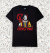 T-Shirt Nera V per VECIA DE SPADE