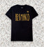 T-Shirt Nera PREMIUM BEVI MANCO con scritta Gialla