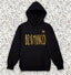 Felpa Nera con cappuccio Premium BEVI MANCO con scritta Gialla