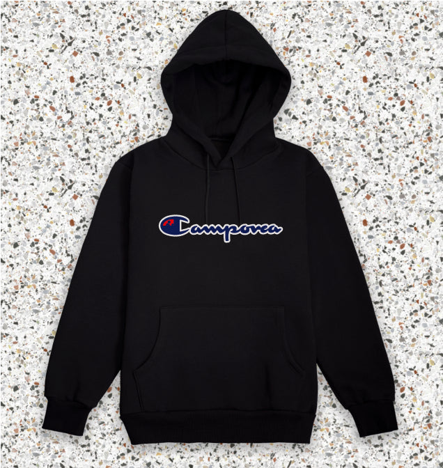 Felpa Nera con cappuccio Premium CAMPOREA