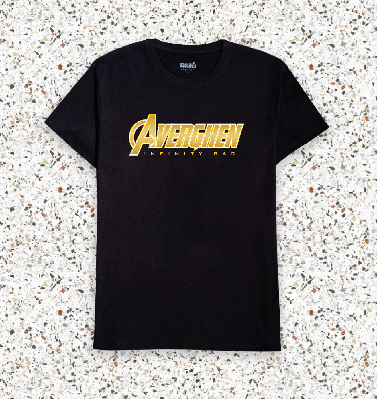 T-Shirt Nera PREMIUM AVERGHEN INFINITY BAR Immagine principale del prodotto