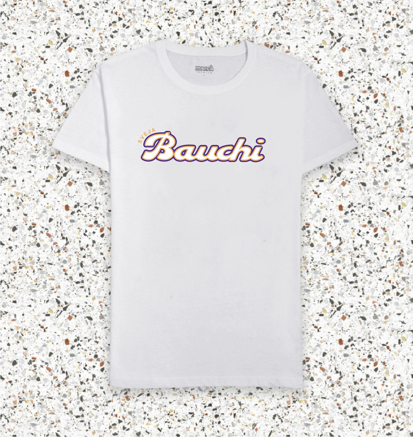 T-Shirt Bianca PREMIUM BAUCHI Immagine principale del prodotto