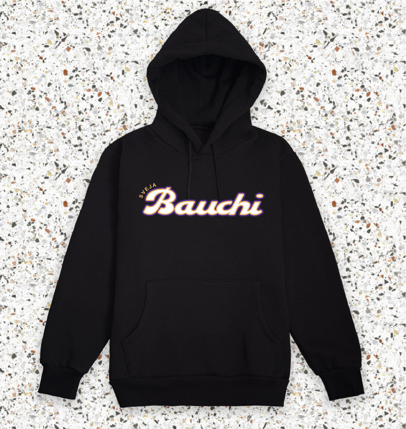 Felpa Nera con cappuccio Premium BAUCHI Immagine principale del prodotto