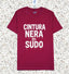 T-Shirt Bordeaux Premium Cintura Nera di Sudo