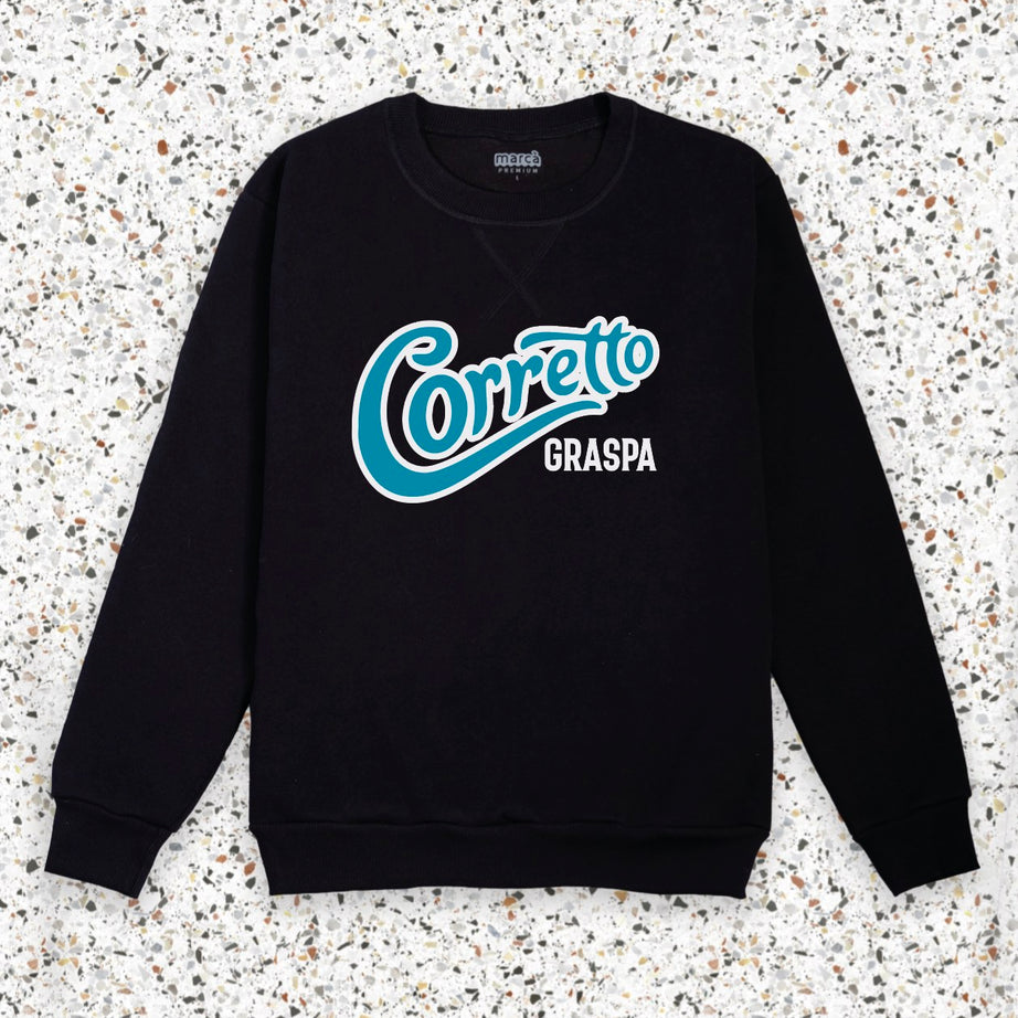 Felpa Nera Premium CORRETTO GRASPA