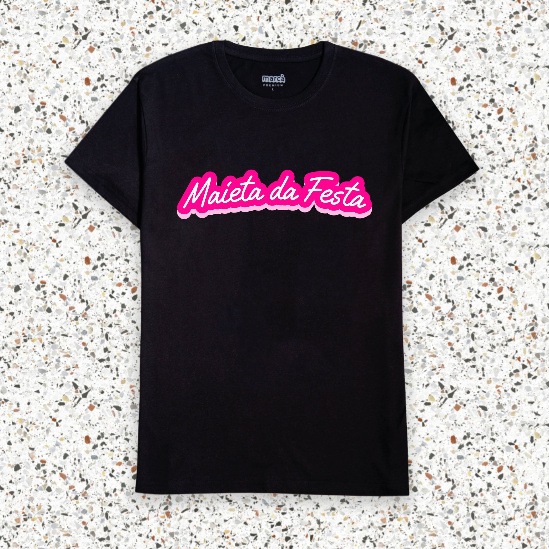 T-Shirt Nera Premium Maieta da Festa