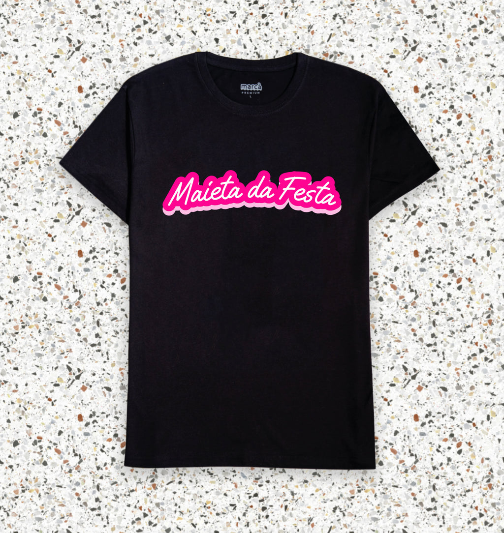 T-Shirt Nera Premium Maieta da Festa