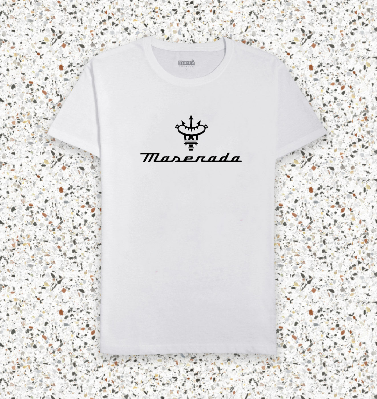 T-Shirt Bianca PREMIUM MASERADA Immagine principale del prodotto