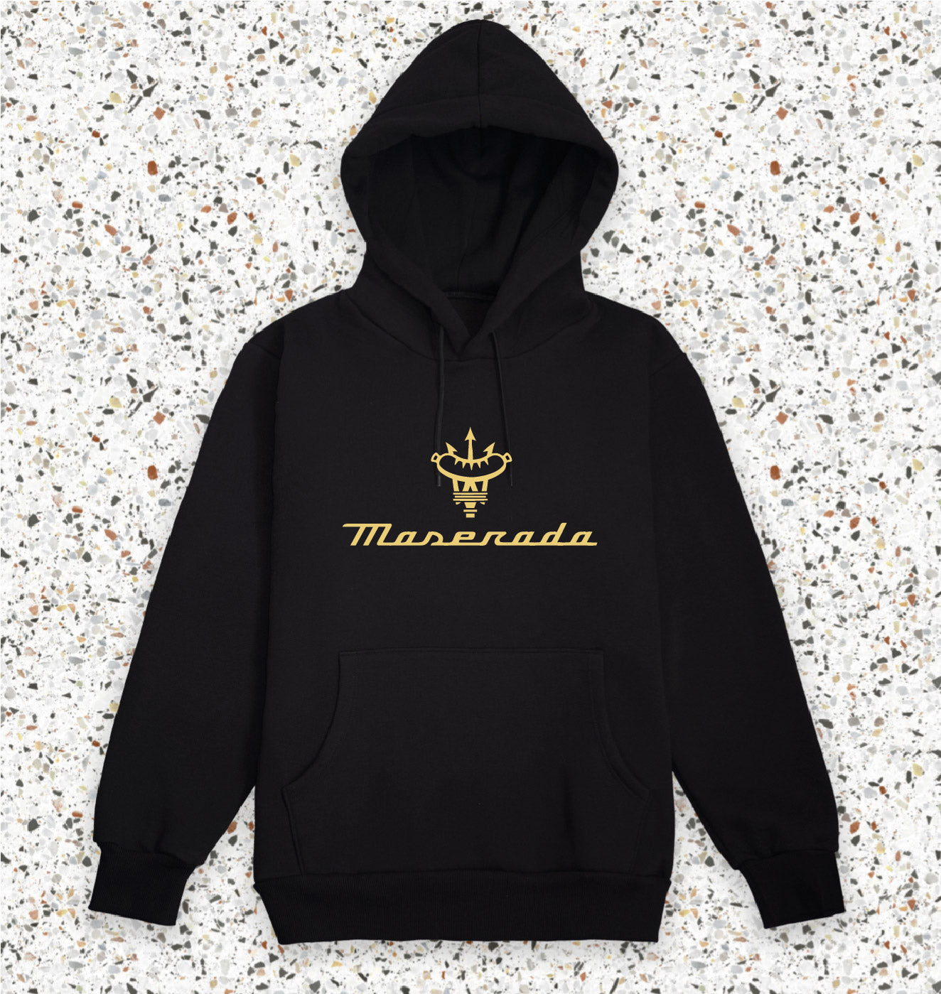 Felpa Nera con cappuccio Premium MASERADA Immagine principale del prodotto