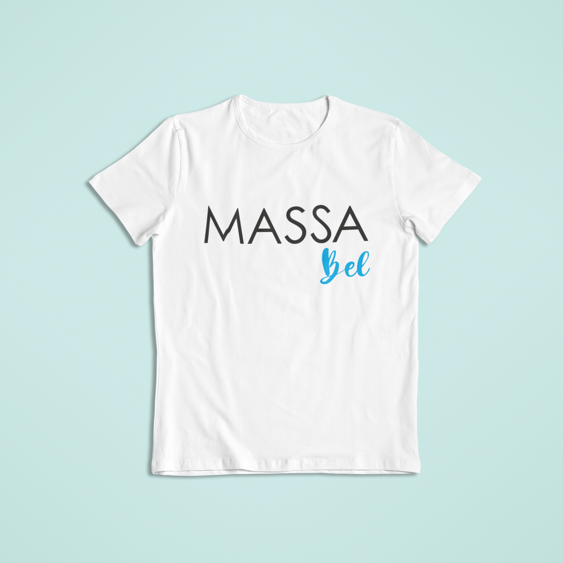 T-Shirt Bianca Massa Bel Premium Immagine principale del prodotto