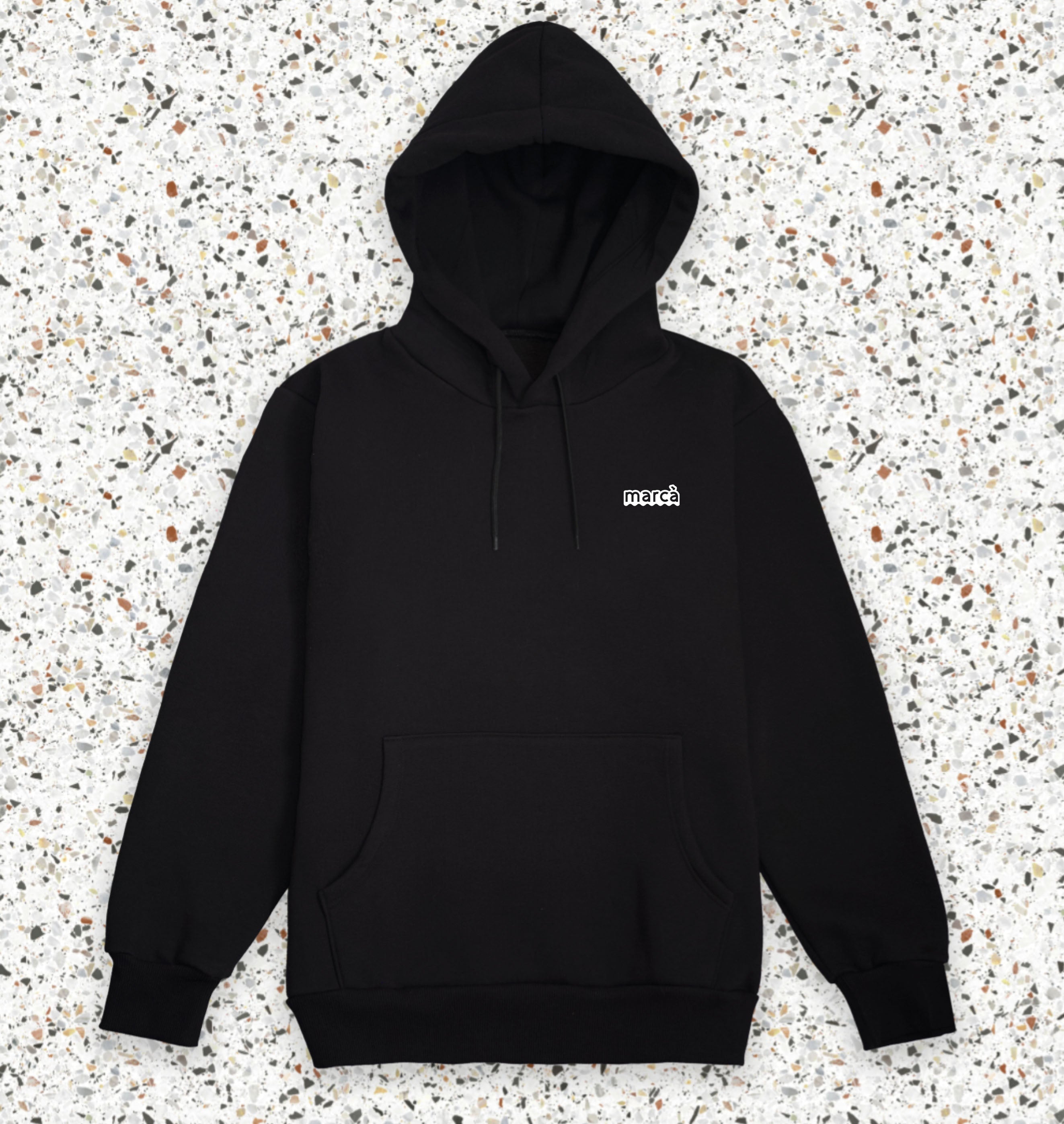 Felpa Nera con cappuccio Premium Capannone Beach