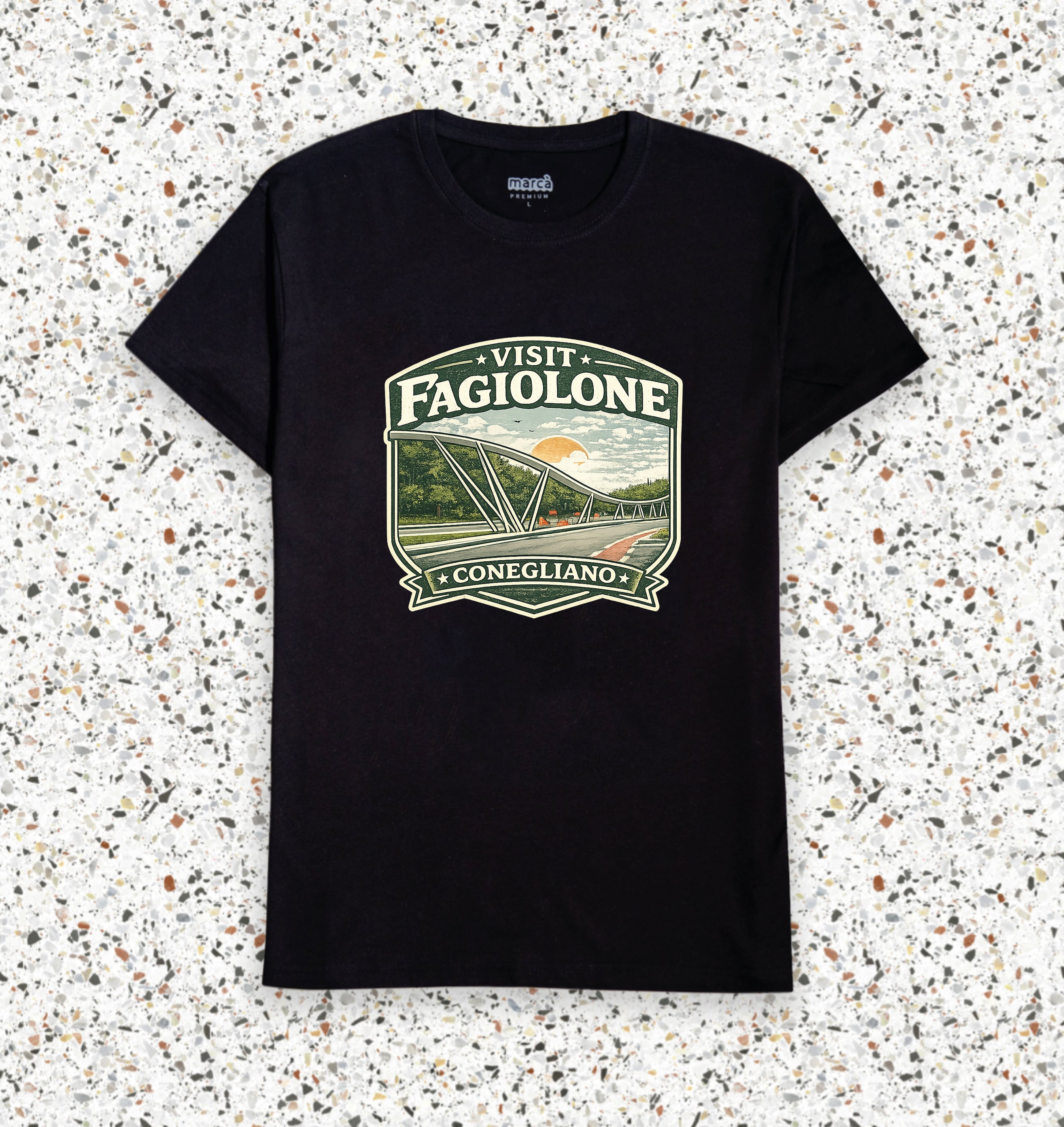 T-Shirt Nera Premium Fagiolone Conegliano