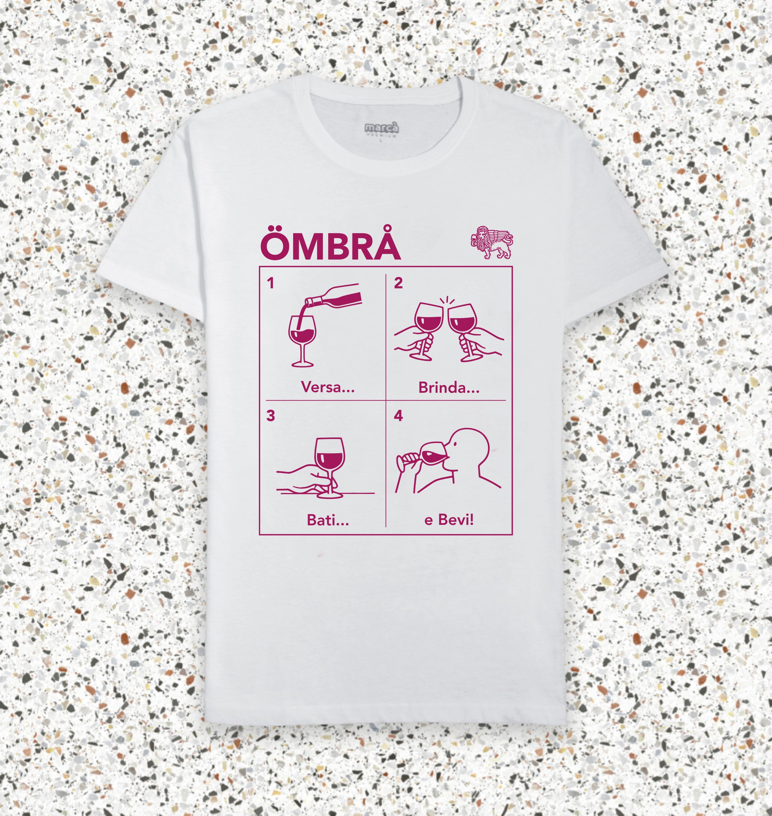 T-Shirt Bianca Premium Ombra Immagine principale del prodotto