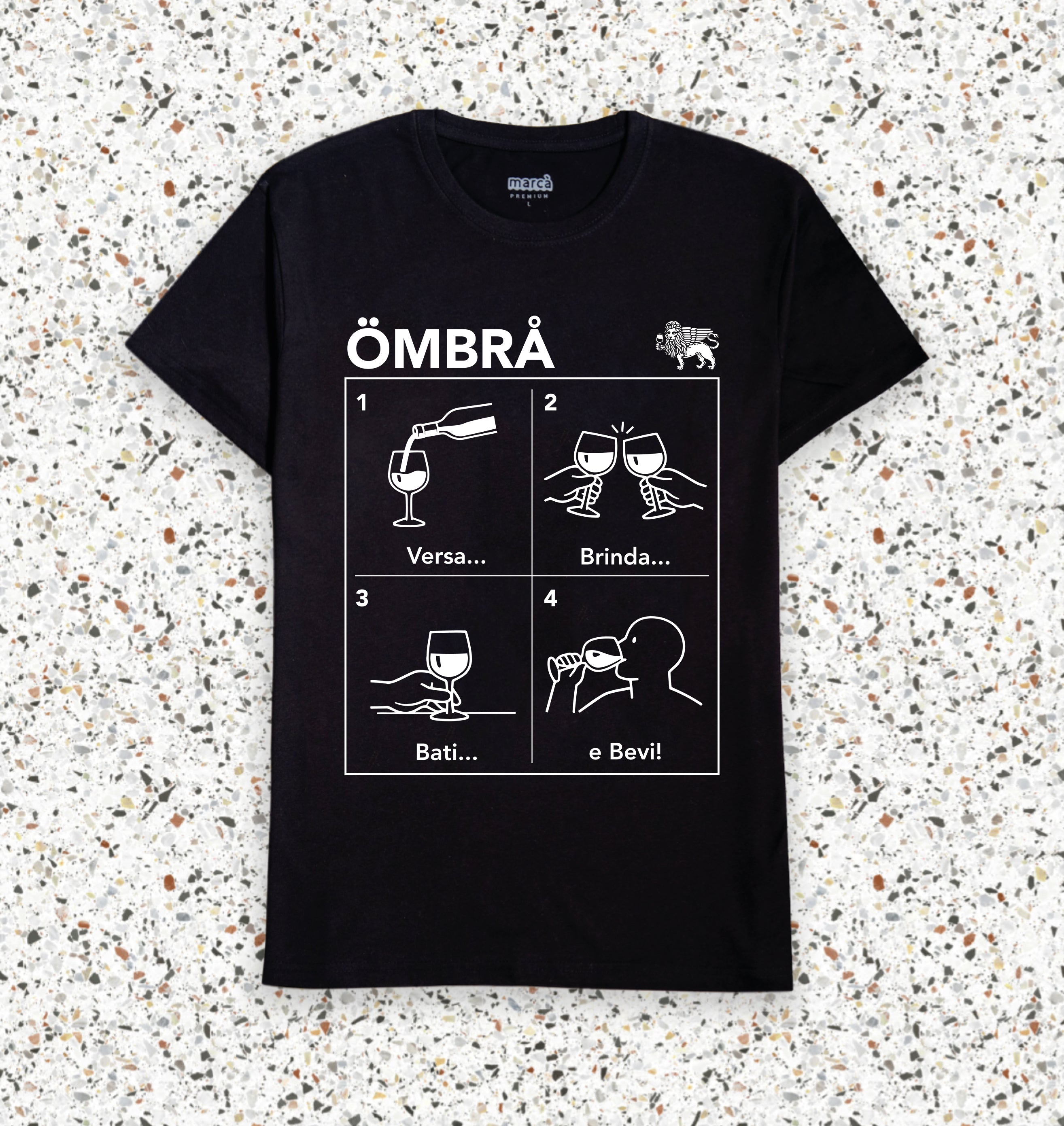 T-Shirt Nera Premium Ombra Immagine principale del prodotto