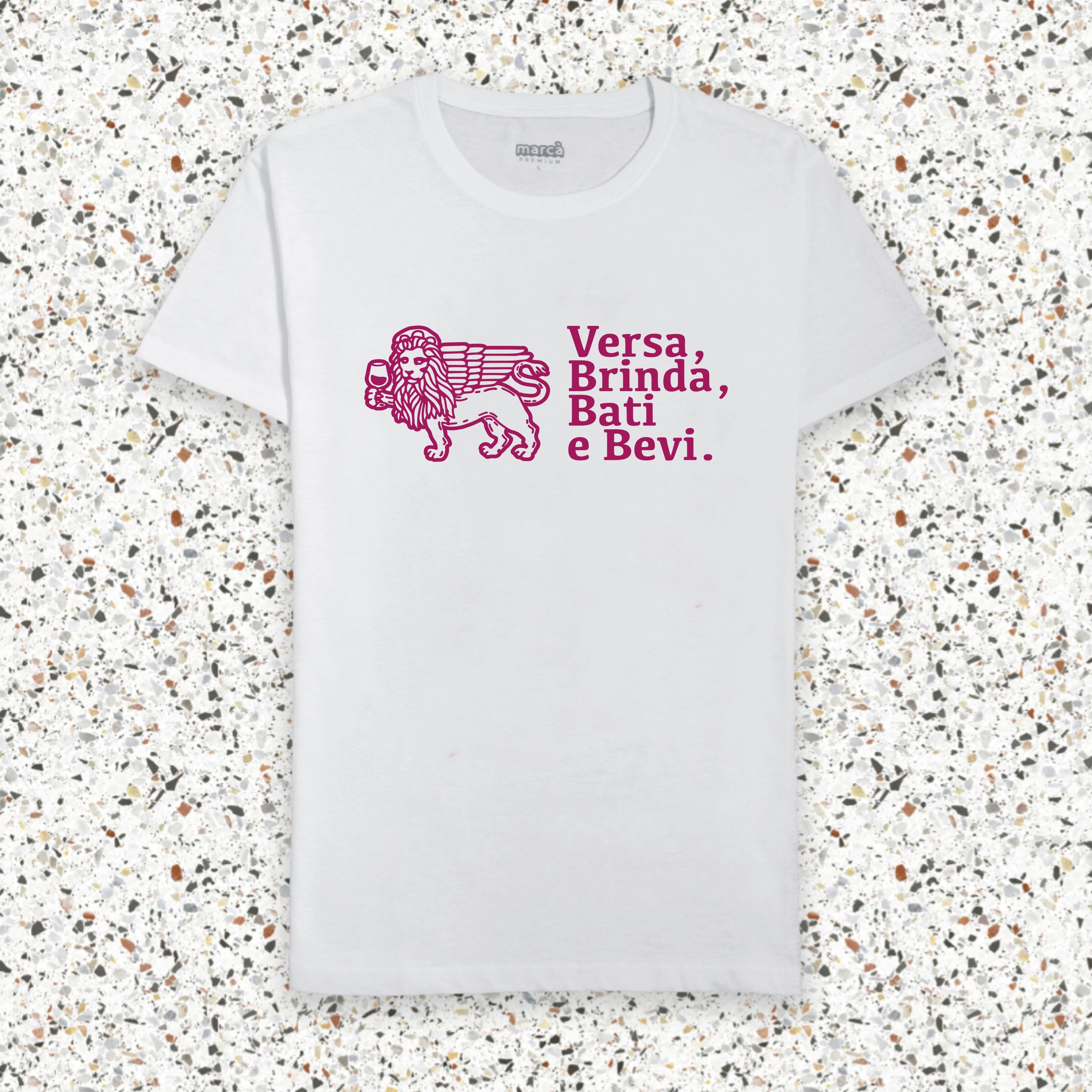 T-Shirt Bianca Premium Versa logo grande