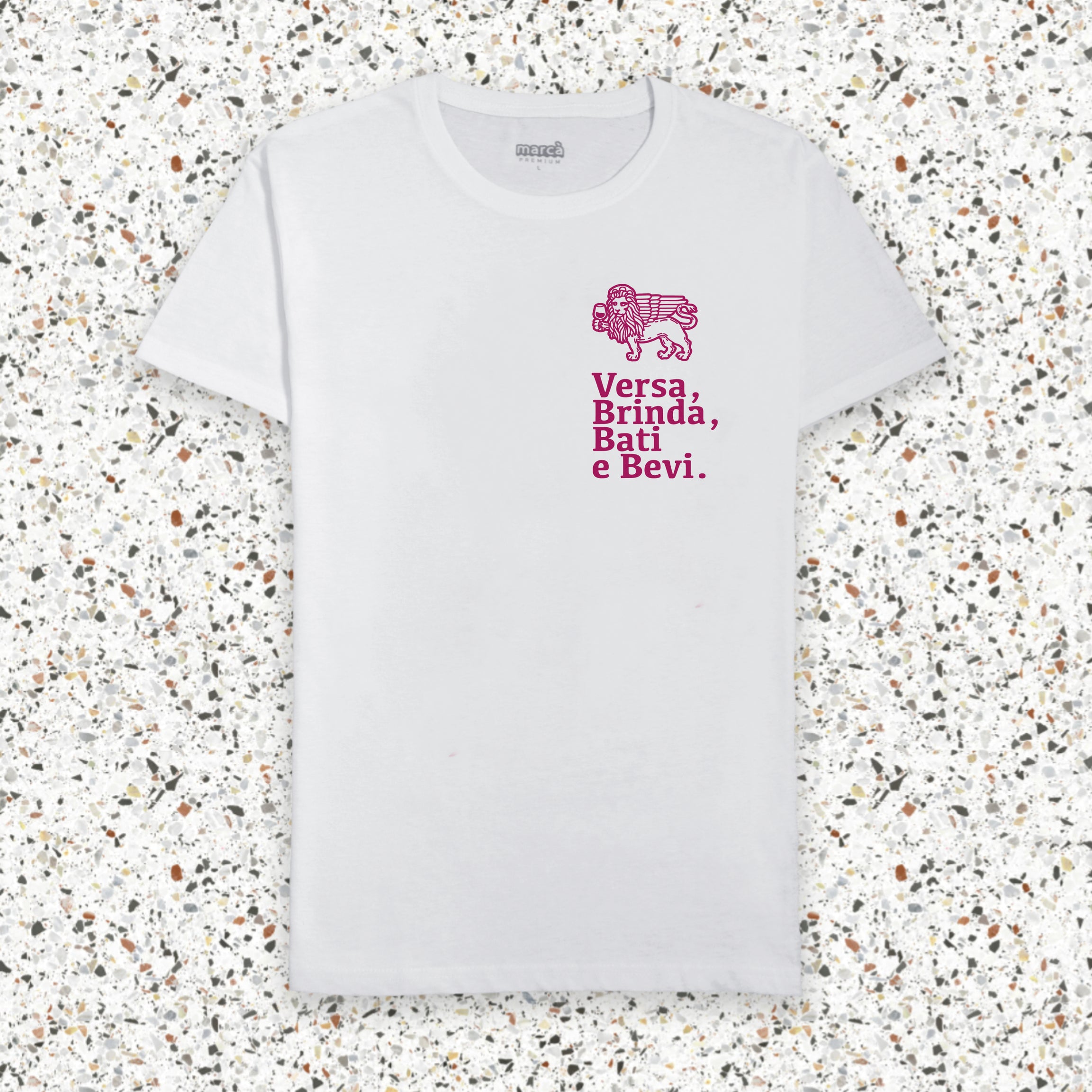 T-Shirt Bianca Premium Versa logo piccolo