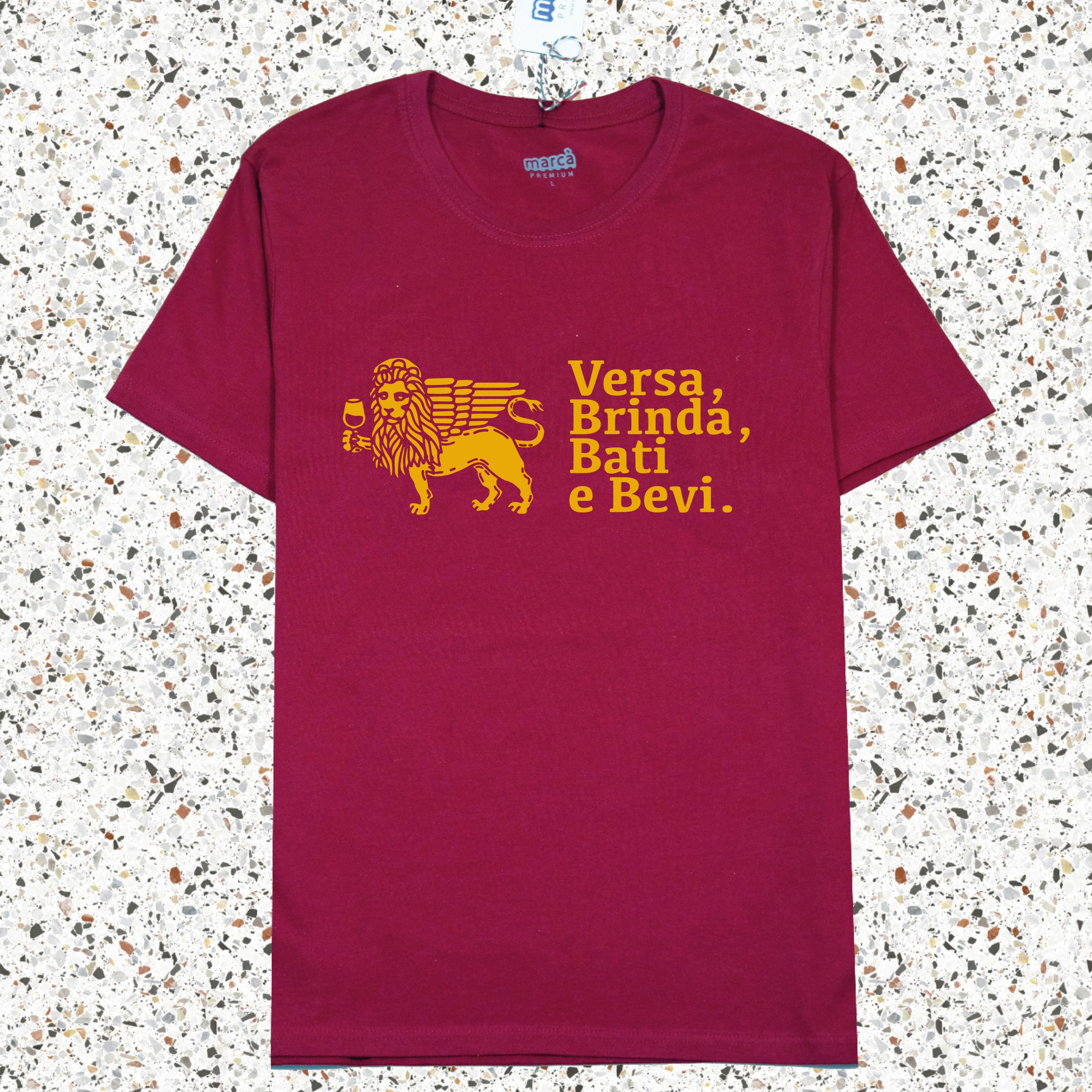 T-Shirt Bordeaux Premium Versa logo grande