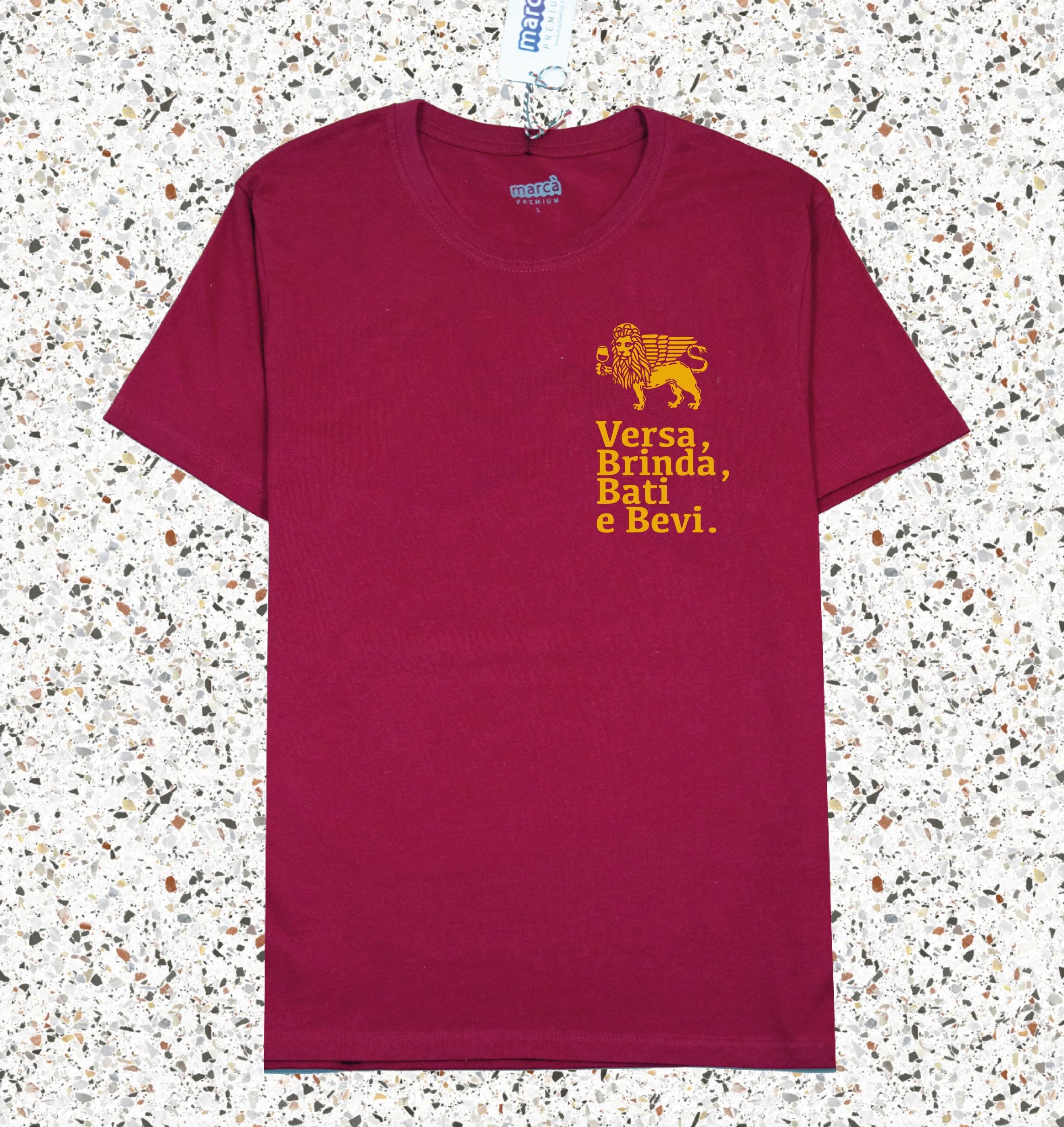 T-Shirt Bordeaux Premium Versa logo piccolo