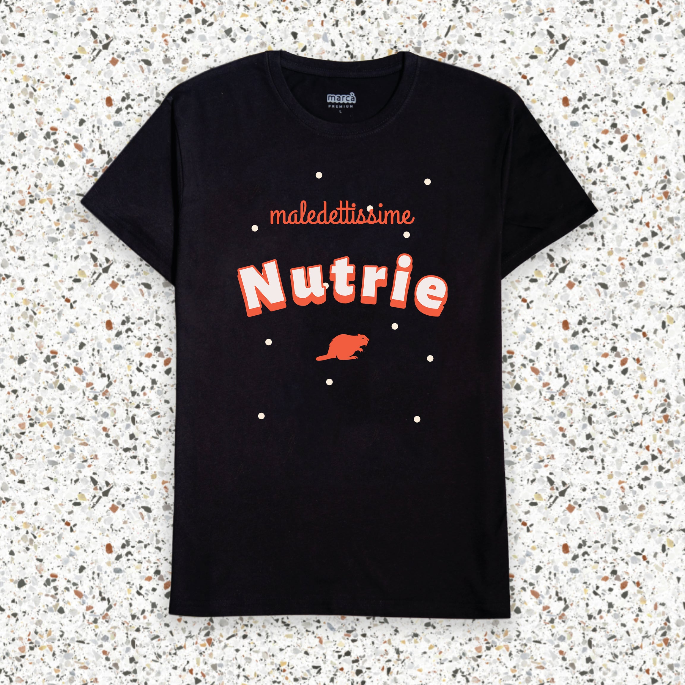 T-Shirt Nera Premium Maledettissime Nutrie