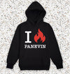 Felpa Nera con cappuccio Premium I LOVE PANEVIN