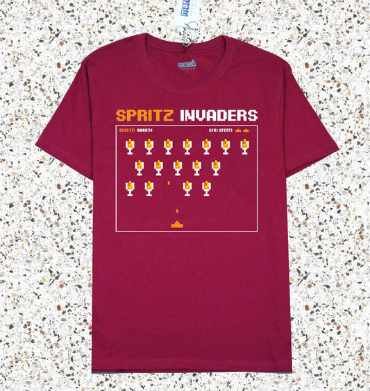 T-Shirt Bordeaux PREMIUM SPRITZ INVADERS