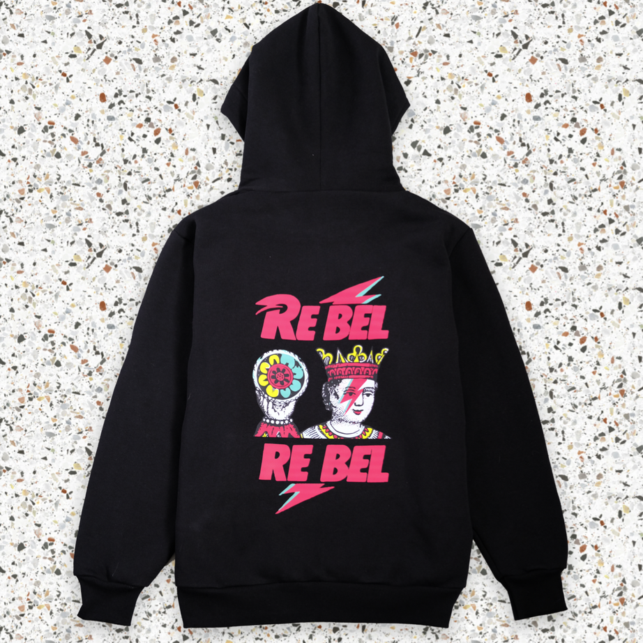 Felpa Nera con cappuccio Marcà Premium Re Bel