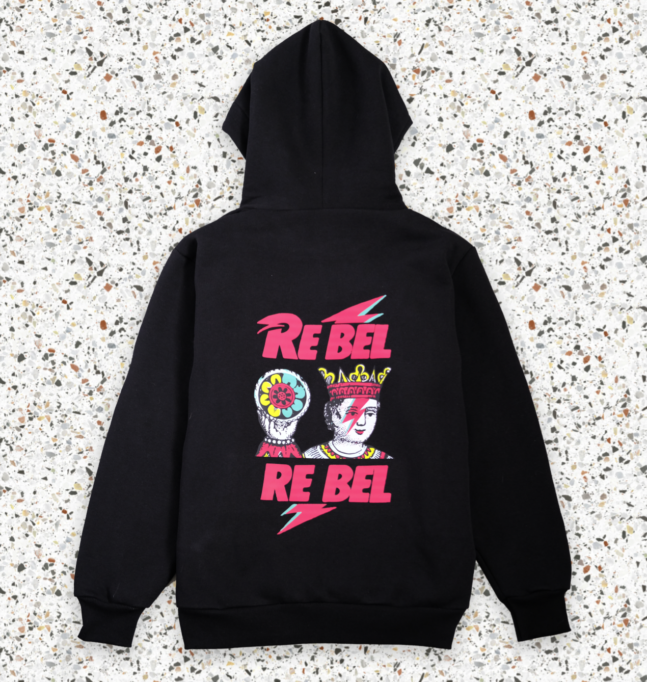 Felpa Nera con cappuccio Marcà Premium Re Bel