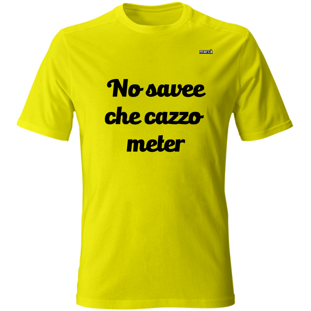 T-Shirt Unisex No Savee Che Cazzo Meter