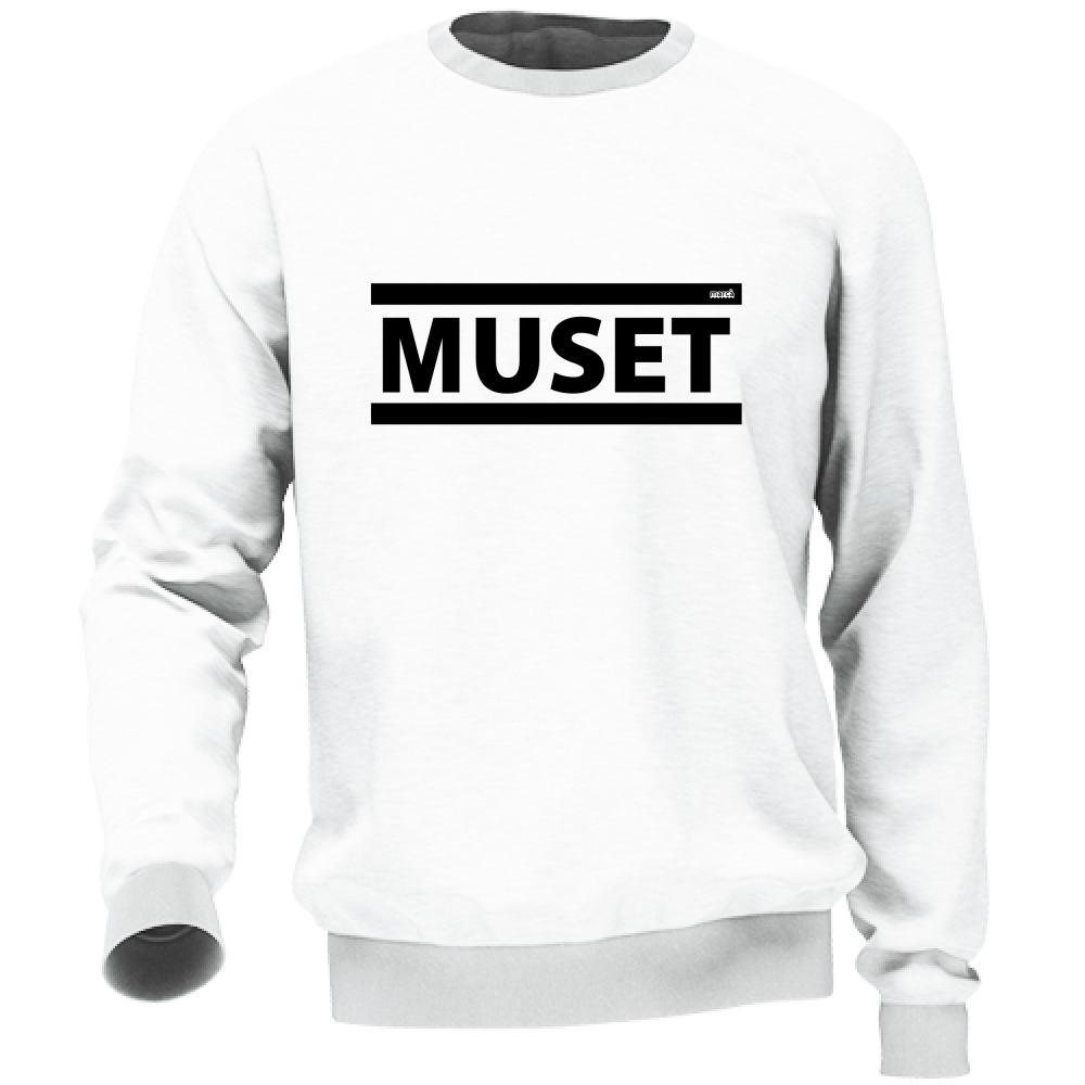 Felpa Unisex muset bianca Immagine principale del prodotto