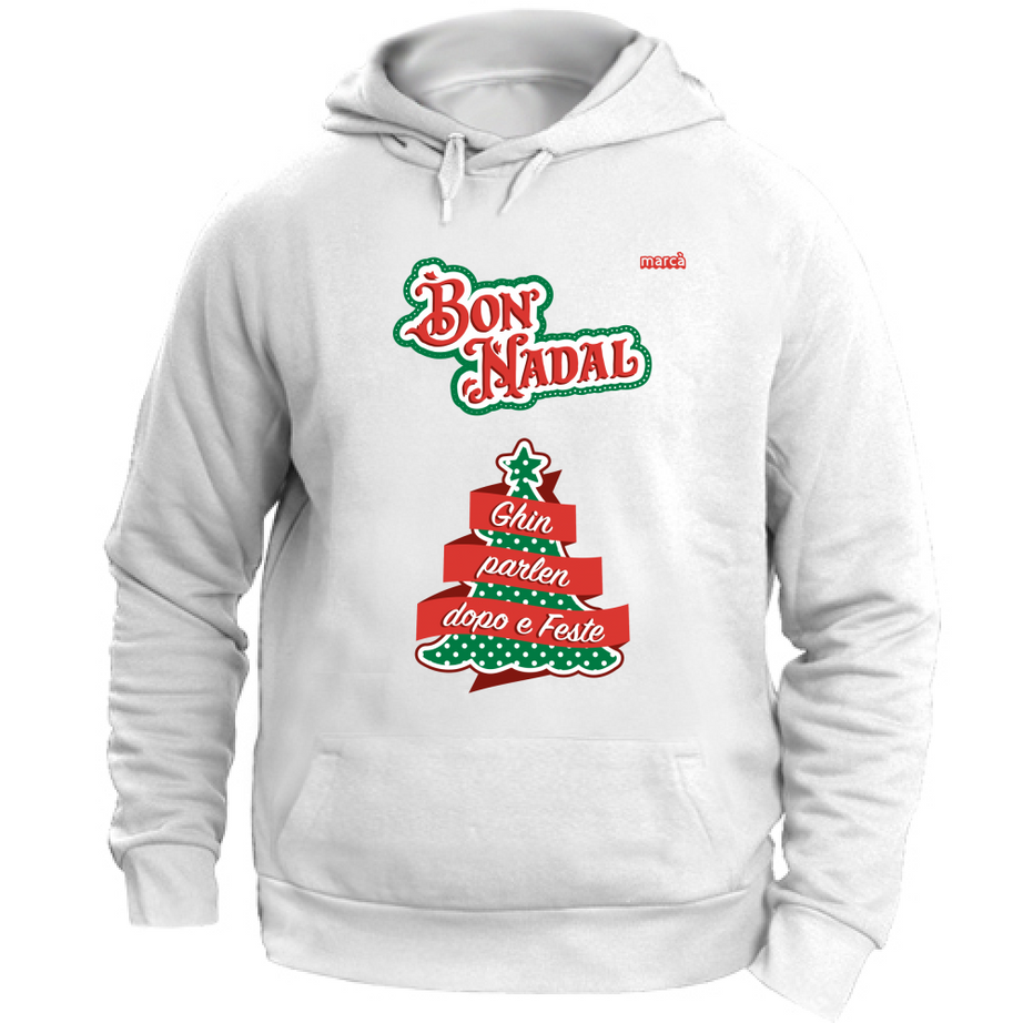 Felpa Unisex con Cappuccio BON NADAL GHIN PARLEN DOPO E FESTE
