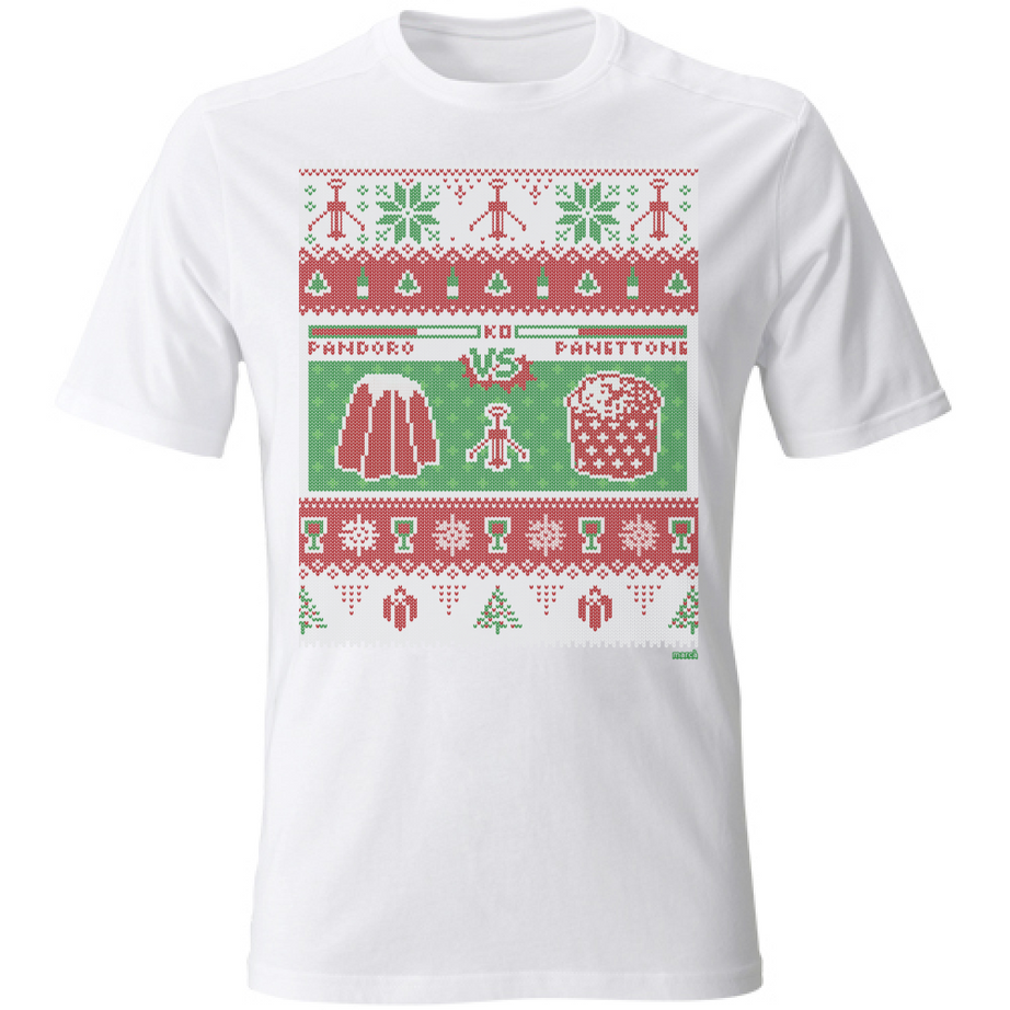 T-Shirt Bianca Unisex Sfida di Natale