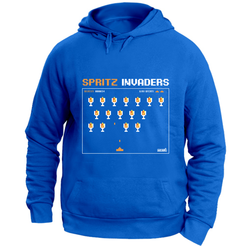Felpa Unisex con Cappuccio Spritz Invaders
