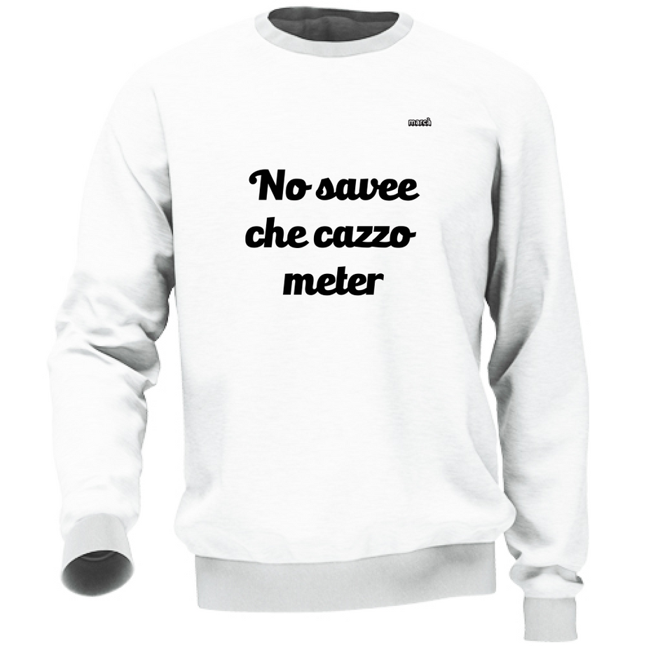 Felpa Unisex No Savee Che Cazzo Meter