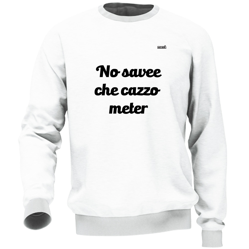 Felpa Unisex No Savee Che Cazzo Meter